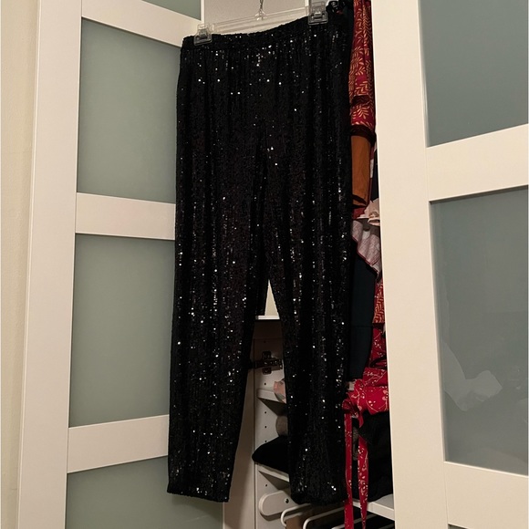 Trina Turk Sequin Pull on Pants - Picture 1 of 3